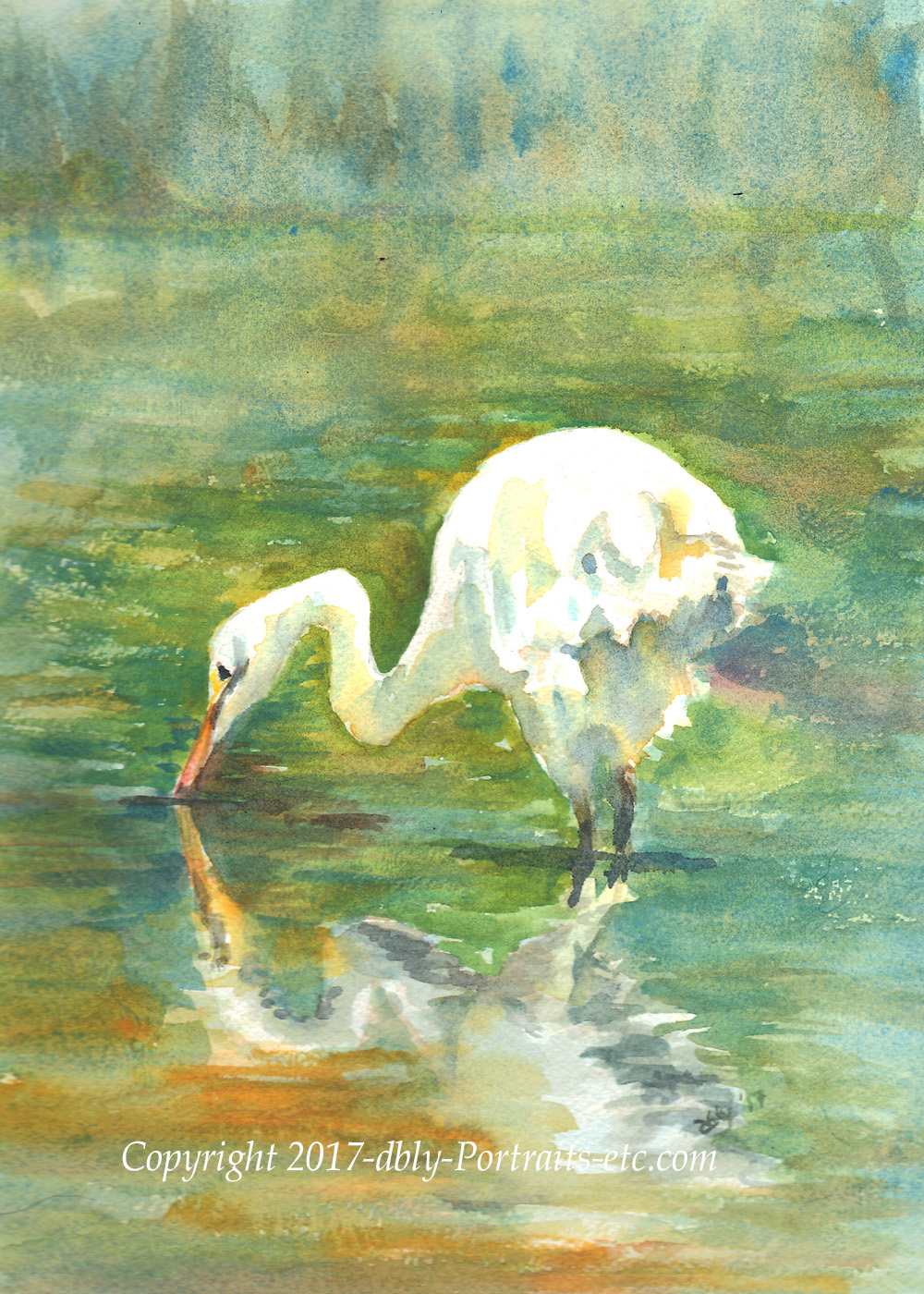 Egret Reflection