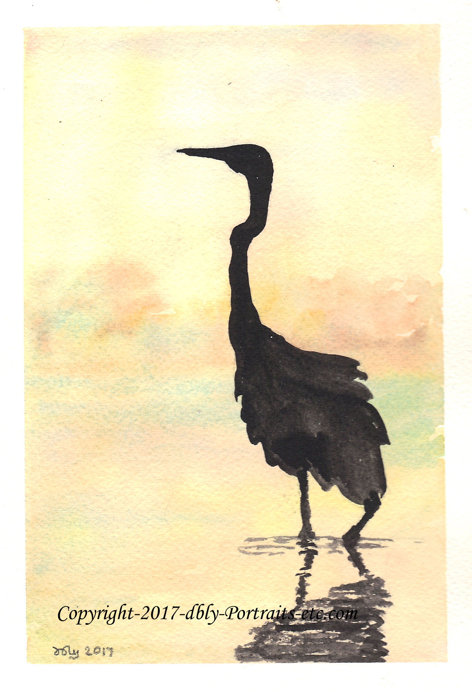 Egret Silhouette